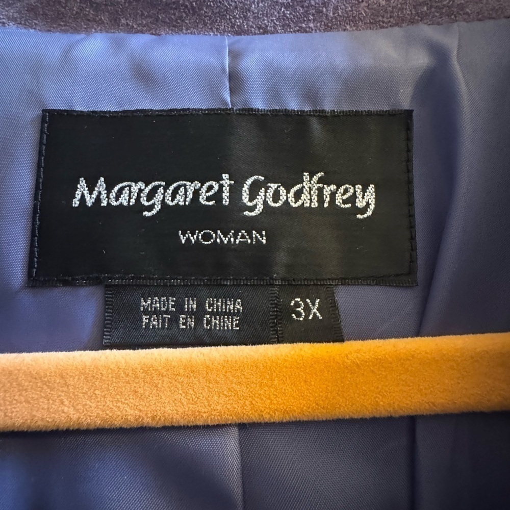 Margaret Godfrey Purple Suede Jacket. Size 3x - Picture 2 of 4